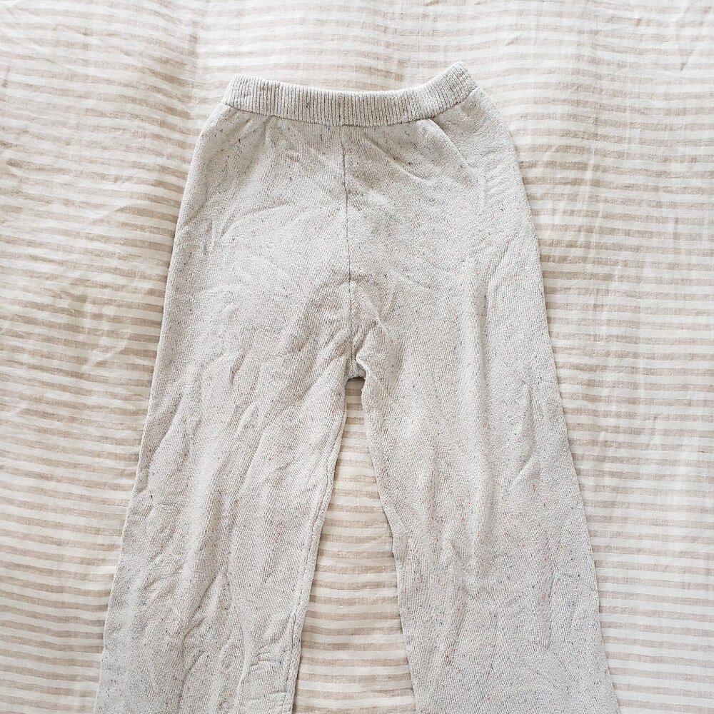 Rainbow speckled knit pants